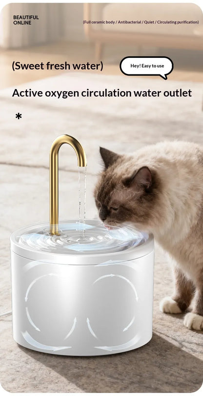 Household Cat Automatic Circulating Water Fountain