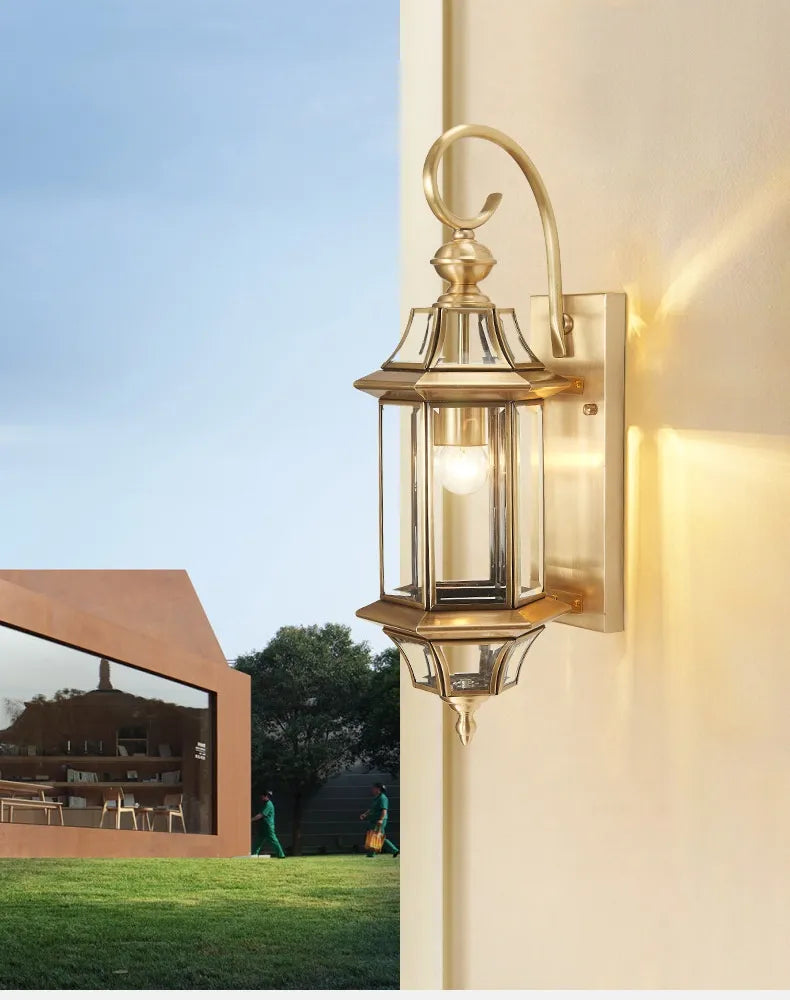 Nordic-style Fashionable All-copper Wall Lamp Outdoor Waterproof Wall Light
