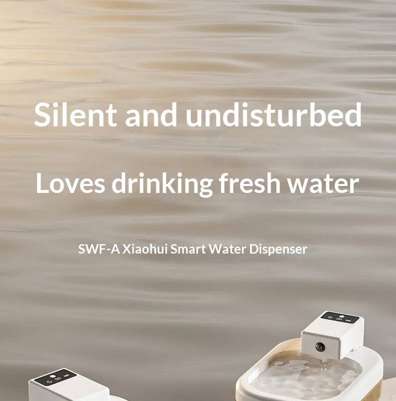 Cat Water Fountain With Smart Motion-sensing Water Dispensing And Quiet Filtration