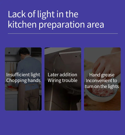 Smart Cabinet Light Clock Timing Sensor Light Removable LED Wardrobe Light Human Body Sensor Light