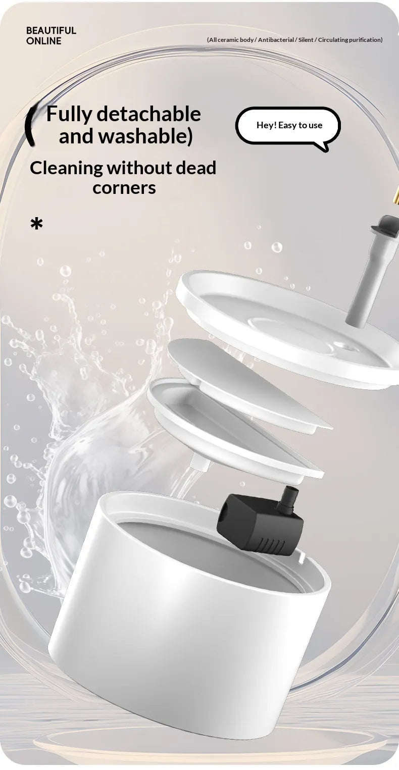Household Cat Automatic Circulating Water Fountain