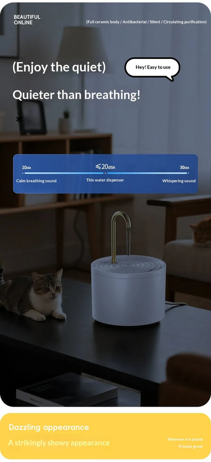 Household Cat Automatic Circulating Water Fountain